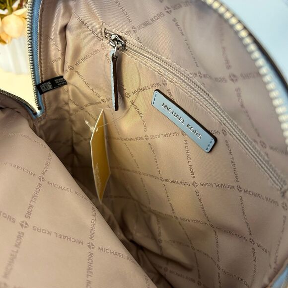 Michael Kors Jaycee Medium Ombré Signature Logo Backpack & wallet LT Sky - Picture 7 of 12